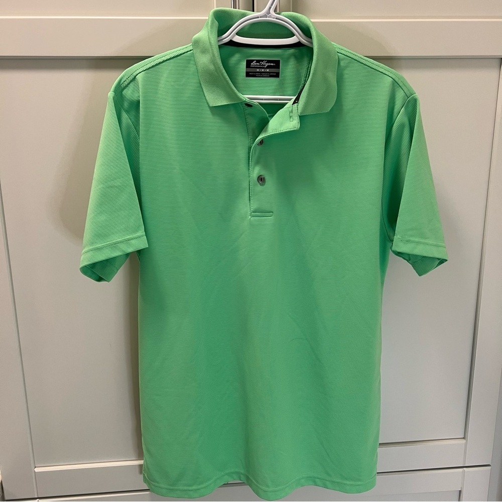 BEN HOGAN Performance Bright Green Polo Shirt | Men's Size Medium